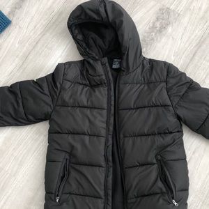 Faded glory black boys large puffer jacket